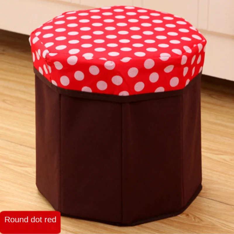 European-style Storage Stool Multifunctional Sitting Storage Stool Home Foldable Storage Box Non-woven Dust-proof Storage Box 