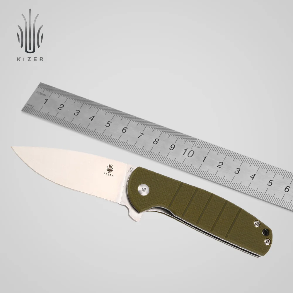 Нож для выживания Kizer, высокое качество, G10, ручка, нож для кемпинга, для улицы, ручной инструмент