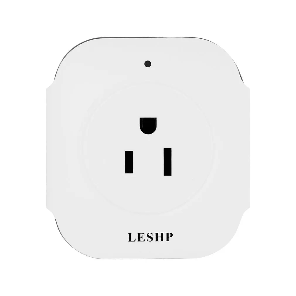 

LESHP 2pcs/set Single Port Wireless Mini Socket Smart Plug With USB Output Wifi Smart Socket 100-240V US Plug