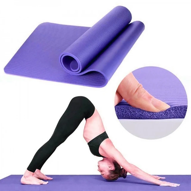 Esterilla de Yoga antideslizante con vendas, colchoneta Extra gruesa de  10MM, 183cm x 61cm - AliExpress