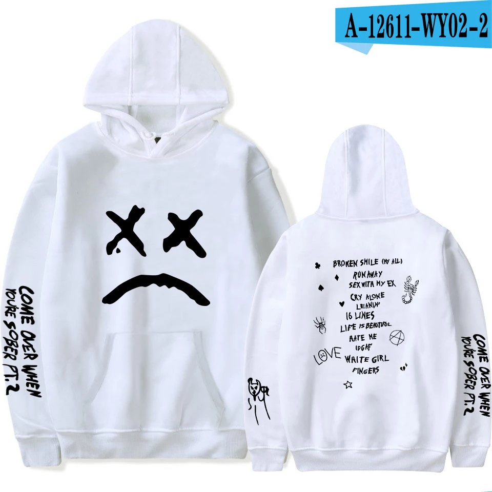 white Хит, Мужская толстовка lil peep, Женская толстовка с капюшоном, уличная одежда, черный хлопок, Забавный принт, хип-хоп, Keep Lil, Открытый Топ с капюшоном - Color: white