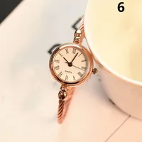 Mały złoty bransoletka zegarki luksusowe ze stali nierdzewnej Retro panie zegarki kwarcowe moda Casual kobiety sukienka zegarek 2
