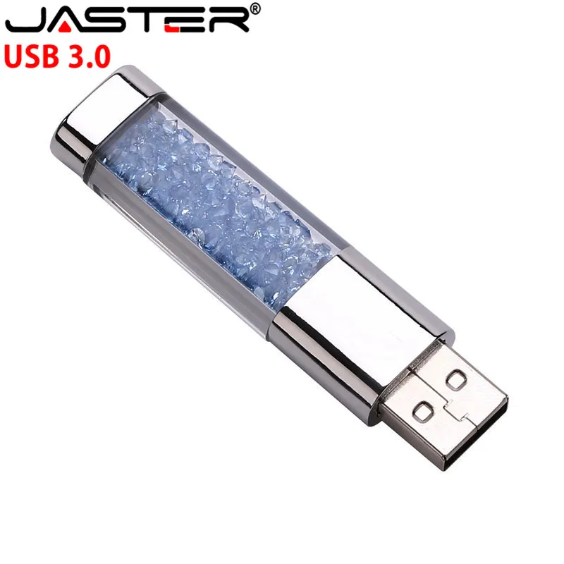 JASTER USB 3 0 Кристальный подарок usb falsh drive прозрачный pendrive 4 ГБ 16 32 64 Гб карта памяти u