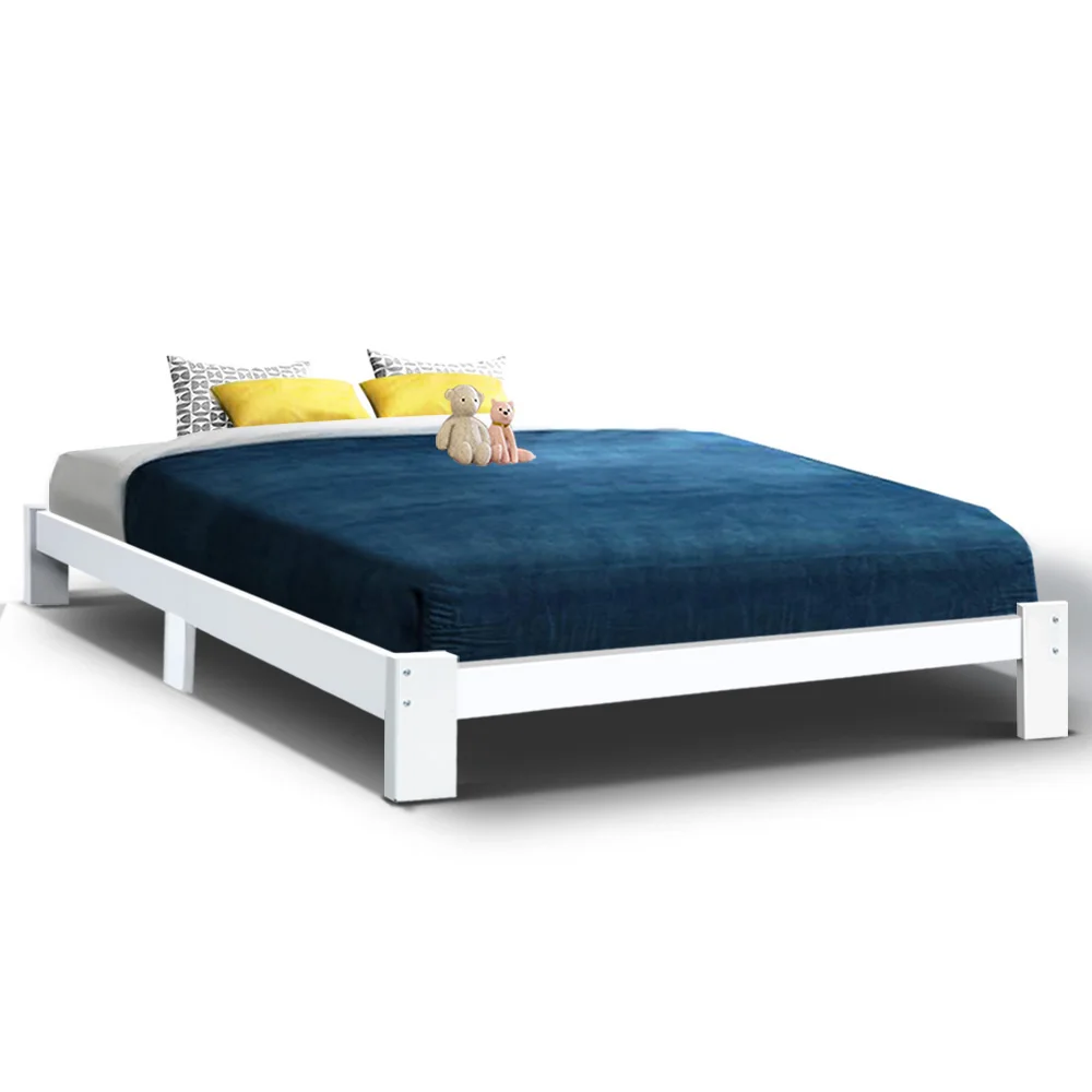 Artiss Queen Wooden Bed Base Frame Size JADE Timber Foundation Mattress Platform Modern Soft Beds Home Bedroom Furniture AU
