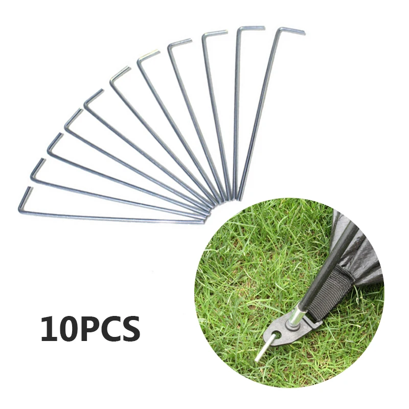 10 шт. колышки для палатки крепкие кемпинга металлические стальные прочные
