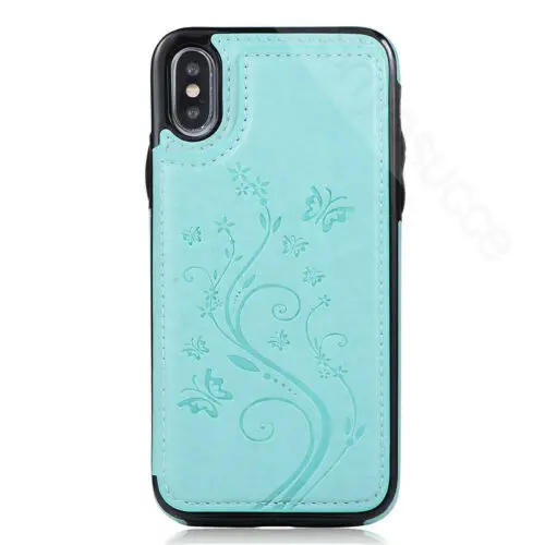 Mint Green Магнитный кожаный чехол-портмоне для samsung S8 S9 S10 Plus - Цвет: Mint Green