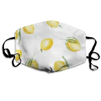 

Custom Dustproof Mouth Mask Lemon Pattern Reusable Outdoor Unisex Face Mask with Adjustable Earloops