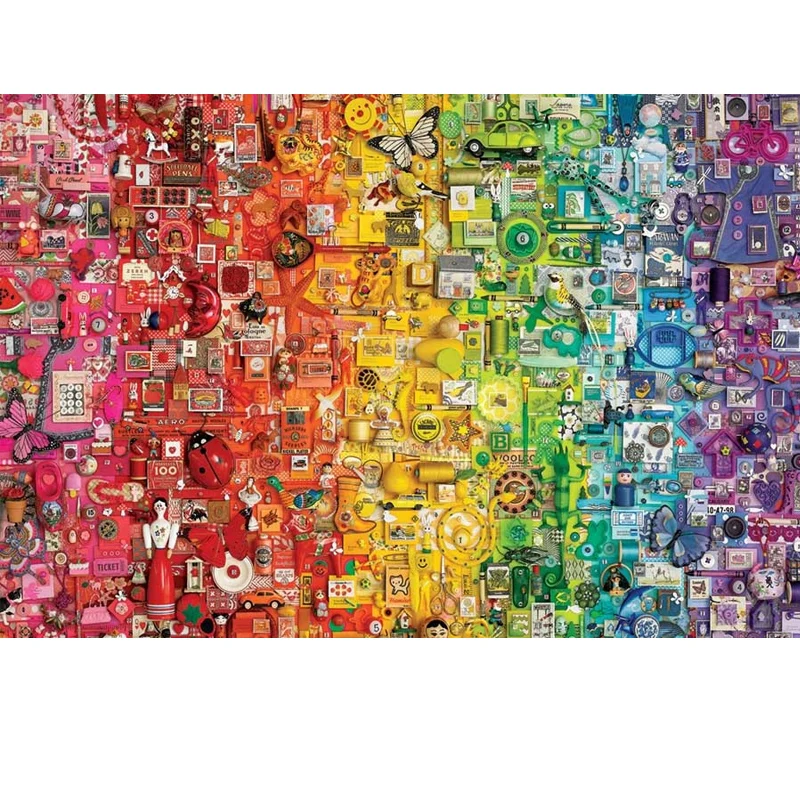 1000/2000 Pieces Jigsaw Puzzles Assembling picture Rainbow Collection puzzles toys for adults kids games educational games Toys