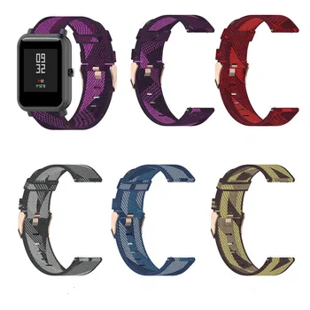

Canvas Nylon Wrist Strap for Amazfit Bip S/Bip Lite Watch Band for amazfit GTS for Samsung galaxy watch 42mm for watch GT2 42mm