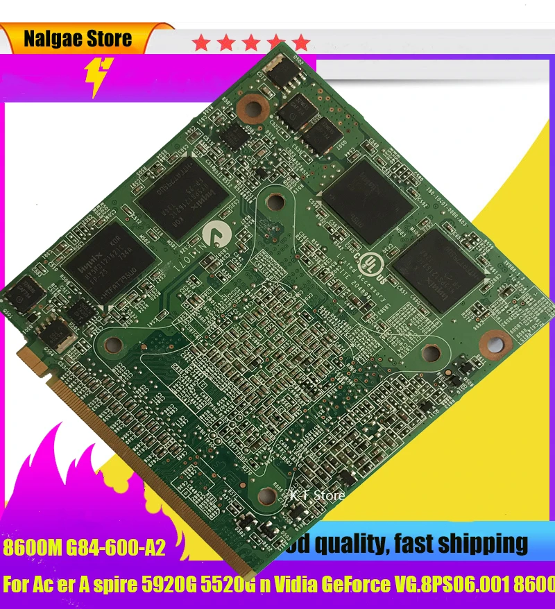 Placa de Vídeo Gráfica para Acer 8400 8600m gt 8600mgt Mxm ii Ddr2 512mb G84600-a2 5920g 5520g 7720g 4720g 7250g 6920g 8920g 9920g - Imagem 5