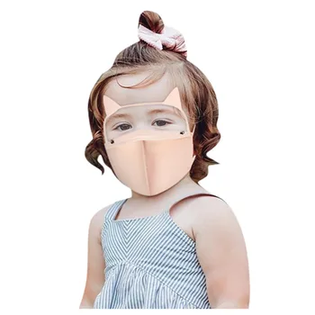 

6PCSKids Reusable Washable Protect Face Mask with Detachable Eyes Shield Mouth Mask Washable Mouth Cover Cloth mondmaskers