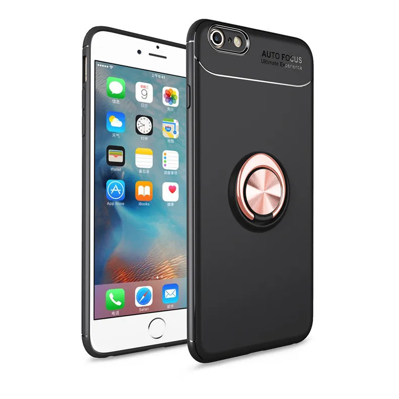 Для iphone 5, 5S, SE, 6, 6 S, 7, 8 чехол, модный, деловой, с кольцом на палец, магнитный держатель, чехол для телефона, для iphone 6, 6 S, 7, 8 Plus, чехол