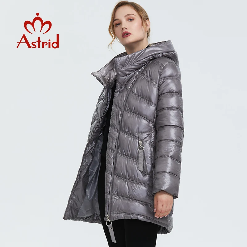 Astrid Зима новое поступление пуховая куртка женская верхняя одежда светлый цвет высокое качество средней длины стиль толстый хлопок женская зимняя куртка FR-2032