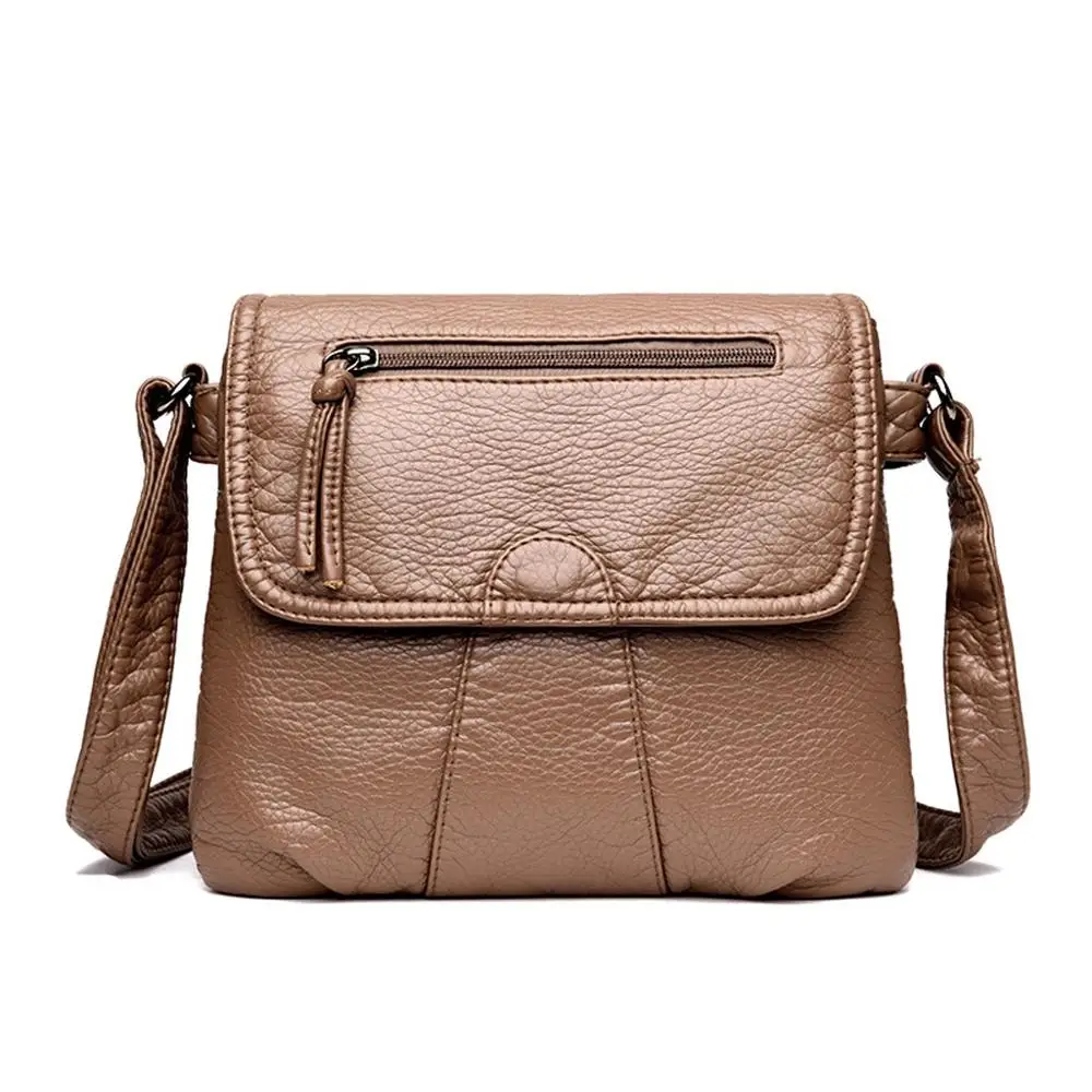Fashion Solid Color Large Capacity Leather Shoulder Bag Women Messenger Bags New Quality Leather Female Designer Handbag /E