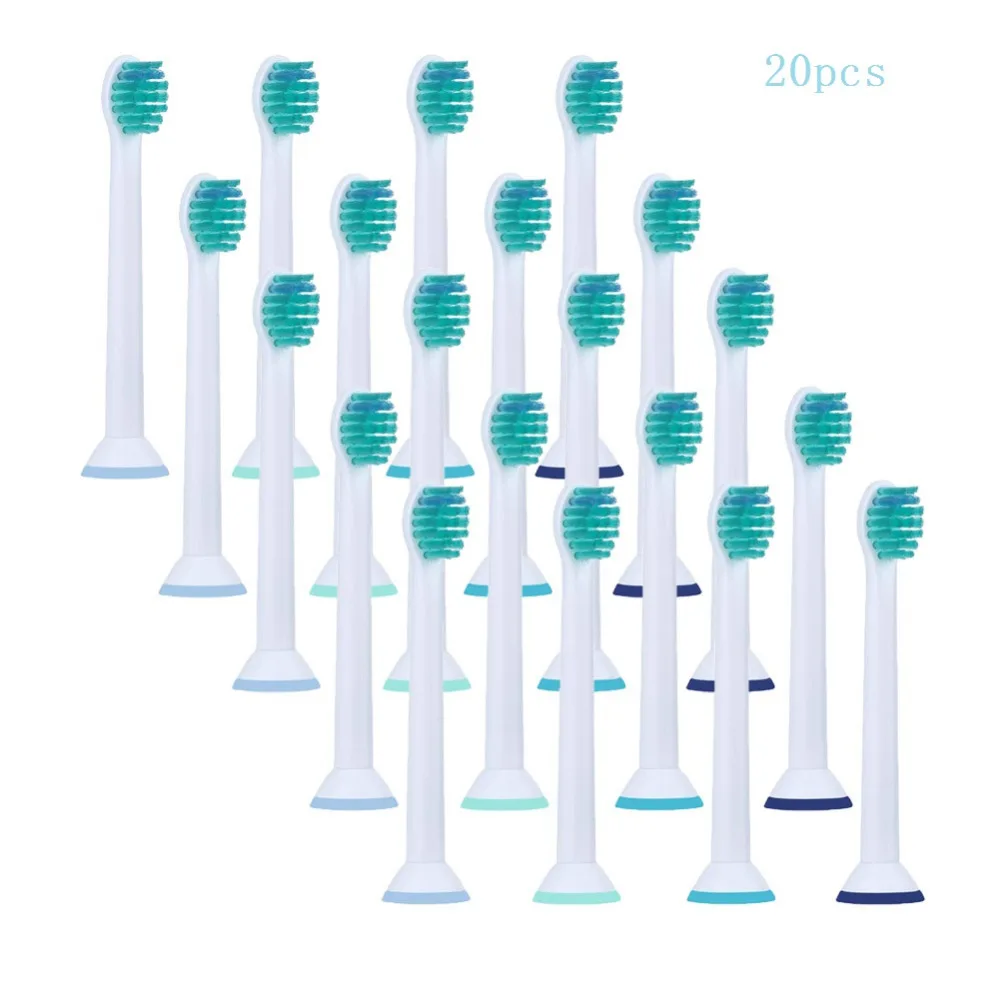 20 шт HX6024 сменные насадки для электрической зубной щетки для Philips Sonicare Kids/DiamondClean/ProtectiveClean с мягкой щетиной