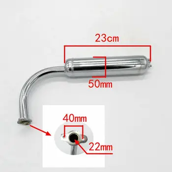 

Durable Chrome High Quality Exhaust Pipe Muffler for 48 66 70 80cc Motorized Bicycle Bike Engine