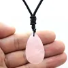 Natural Healing Crystal Quartz Stone Necklace Amethysts Lapis Lazuli Agates Tear Drop Tiger Stone Pendant Necklace Jewelry 2