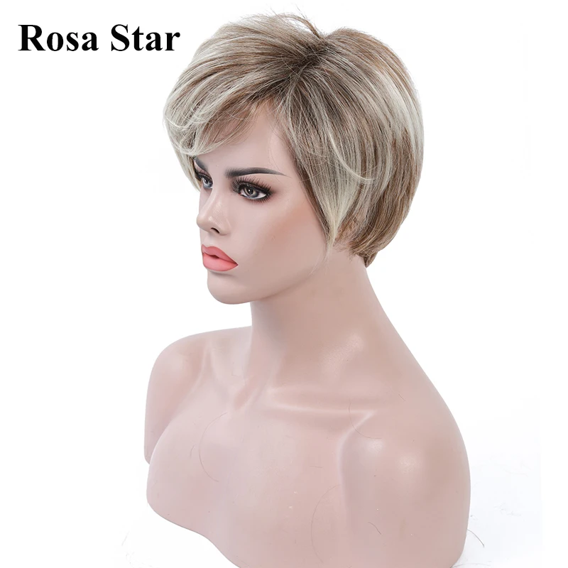 Rosa Star синтетический короткий парики женские Омбре коричневый до блонд волосы
