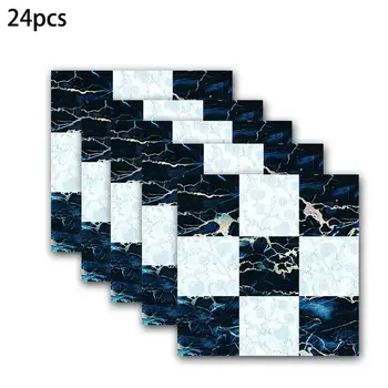 

24pcs / set Ceramic Tile is Stuck Wall Stickers Self Adhesive DIY AF051