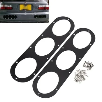 

Rear Bumper Diffuser Panels Aluminum Alloy Black Replacement Part 2pcs
