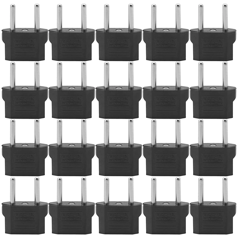 Universal US EU To EU Plug Travel Wall AC Power Charger Adapter Converter D0JE 1 2 5pcs universal eu to au nz power plug travel adapter converter 2 flat pin for australia new zealand