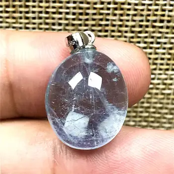 

100% Natural Ocean Blue Aquamarine Pendant Jewelry For Woman Lady Man Crystal 17x14x9mm Beads 925 Silver Love Gift Stone AAAAA