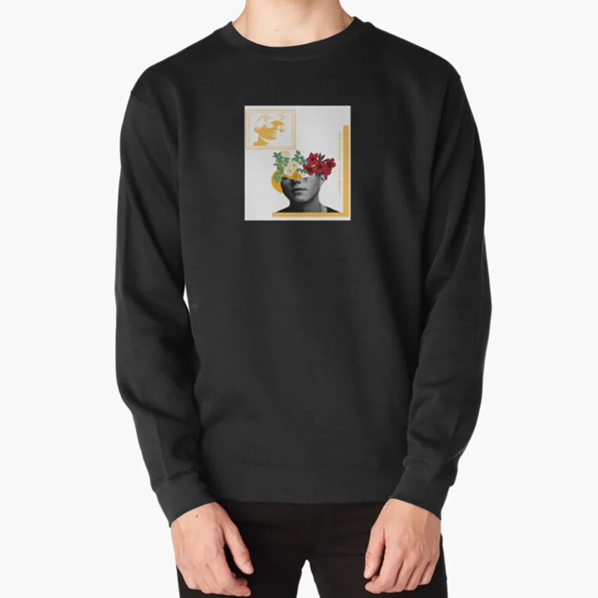 Ruel Painkiller Эстетическая футболка ruel editation painkiller цветы - Цвет: black-sweatshirt