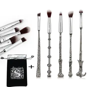 

5 Pcs/ Set Harry Makeup Brush Set Wand Eye Shadow Brush Beauty Cosmetics Brush Tool Makeup Set Magical Beauty 666666