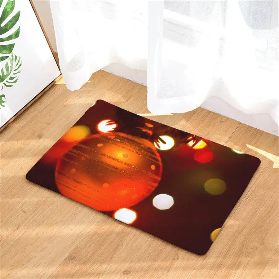 

Wholesale Digital Printing Flannel Floor Mat Christmas Decorations for Home Kitchen Bathroom Absorbent Flannel Floor Mat Natal