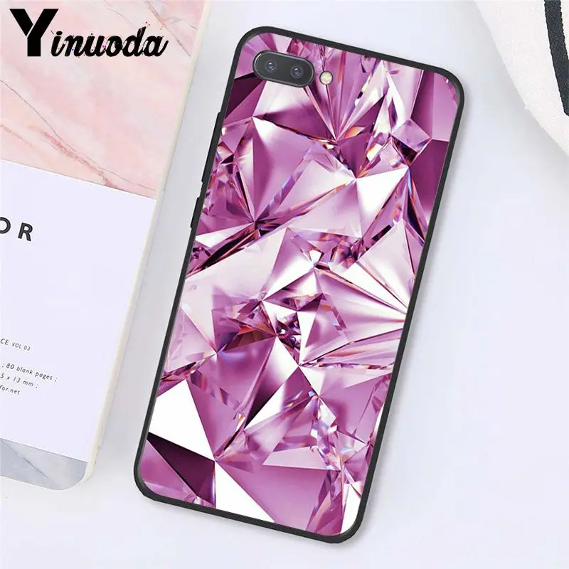 Geometric Gold Purple Pink Diamond