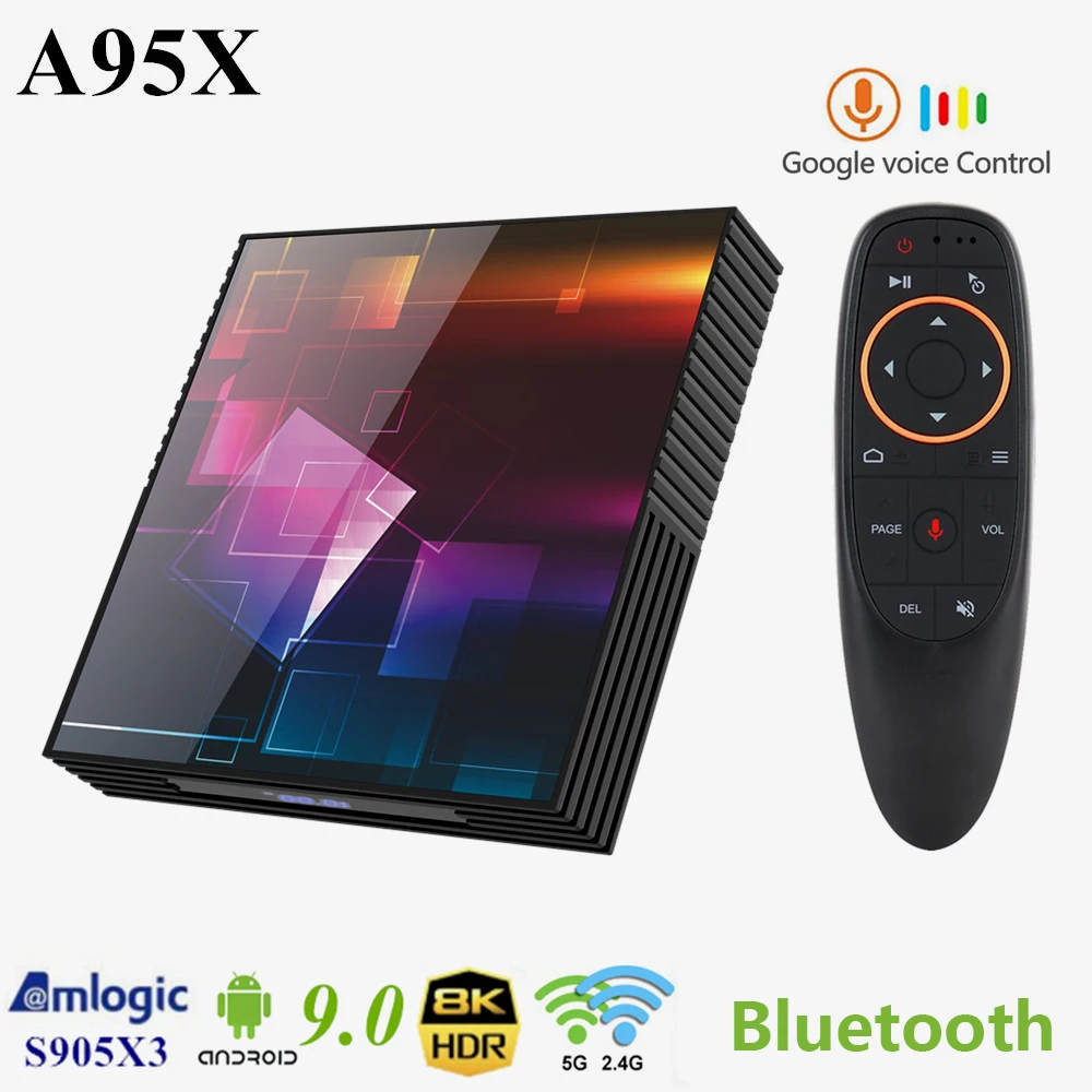 ТВ приставка A95X Air Amlogic S905X3 8K Android 9 0 Youtube 2 4 5 0G Bluetooth Wi Fi ГБ 16 32 64 Google Play Смарт