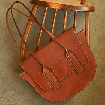 

Shoulder Bag Fashion Bag Niche Design Simplicity Texture Microfiber Synthetic Leather Messenge Saddle Shaper Bag Louie Vuiton