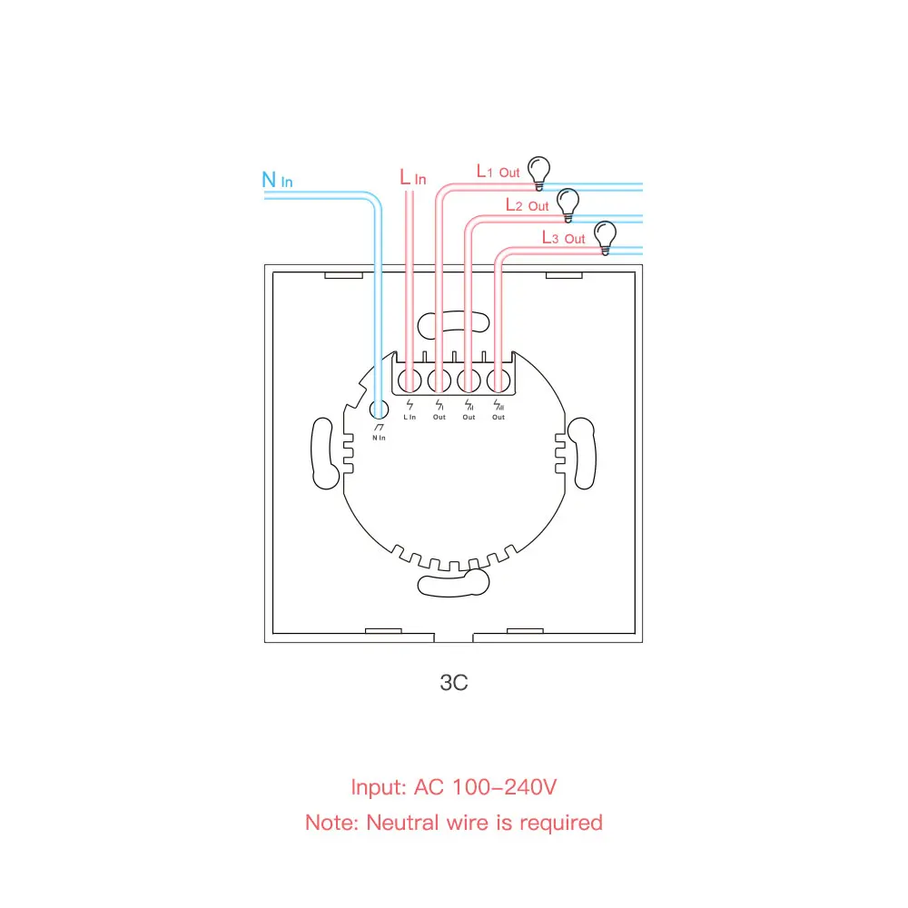 Itead SONOFF умный сенсорный переключатель T0EU 1/2/3 Wi Fi настенный светильник Стекло
