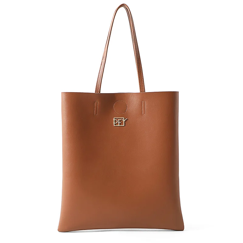 WEICHEN Большая вместительная сумка из мягкой кожи, женские сумки Bolso Sac Bolsa, женская сумка через плечо, женская сумка-шоппер, новинка - Цвет: Brown
