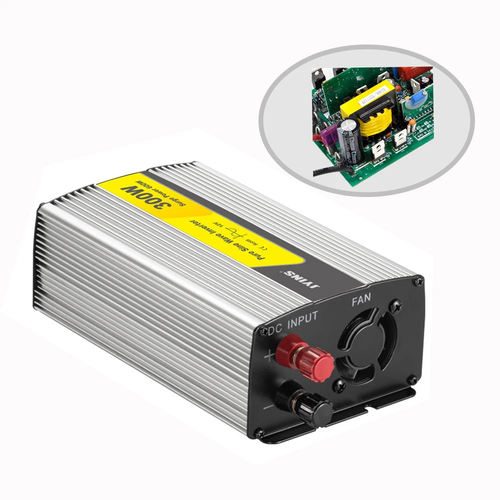 

New Pure Sine Wave Inverter 300w Power Solar Car Inverters DC 12V 24V 48V To AC 220V Voltage Converter
