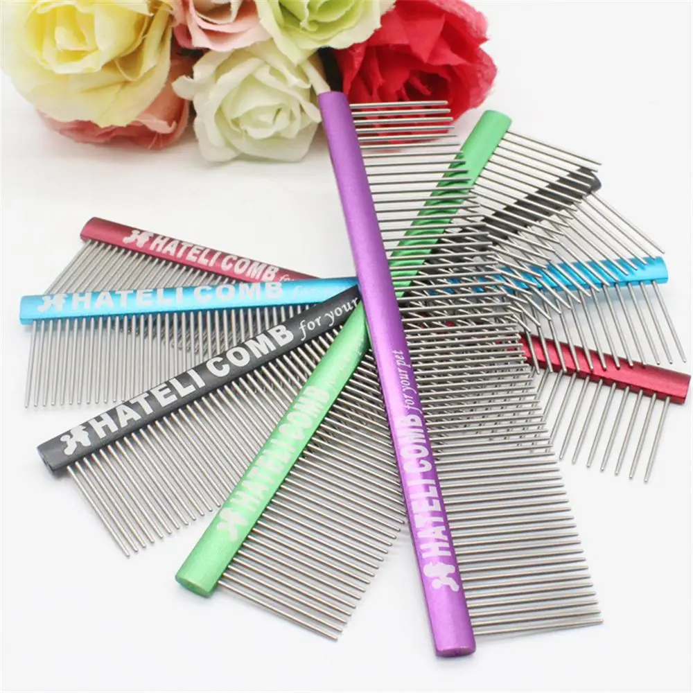 

Pet Hair Fur Removal Combs Stainless Steel Pin Remover Rake Knot Puppy Multi-purpose Needle Comb Pets Grooming Tool