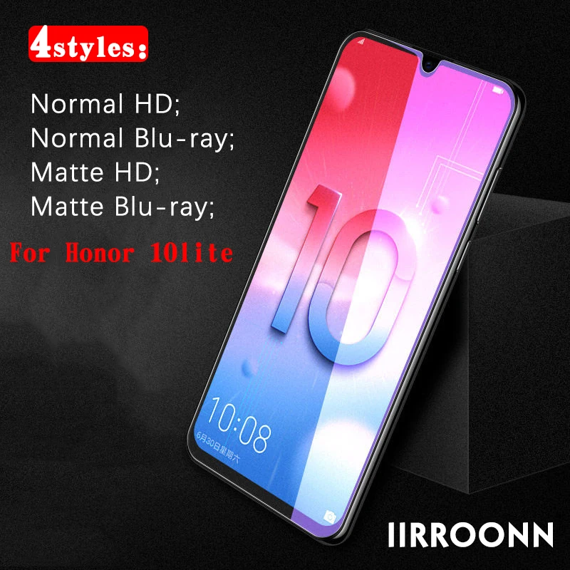 2 шт./лот, матовое закаленное стекло для huawei honor 10 lite, защита для экрана, для honor 10, анти-синий светильник, закаленное стекло(4 стиля