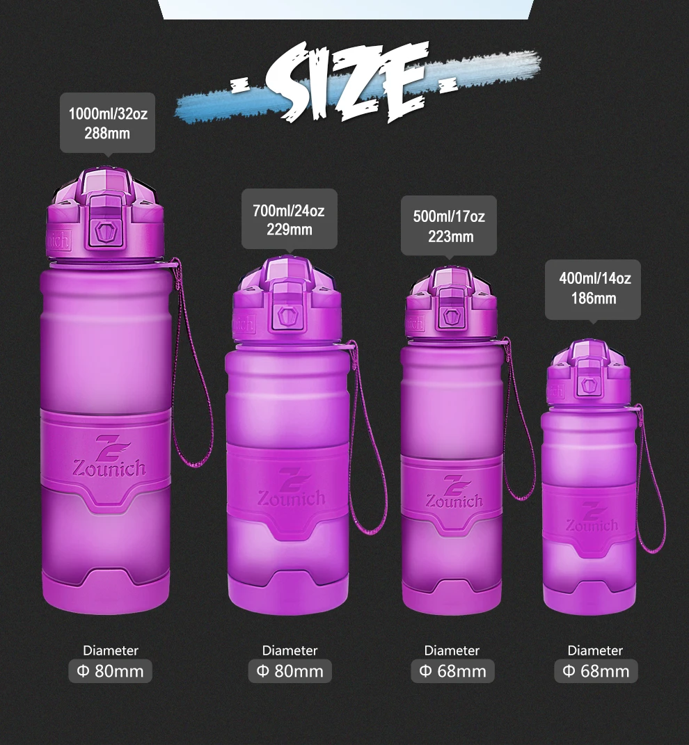 500ml700ML портативная Спортивная походная велосипедная дорожная пластиковая бутылка для сока воды модные бутылки большой емкости термостойкая бутылка