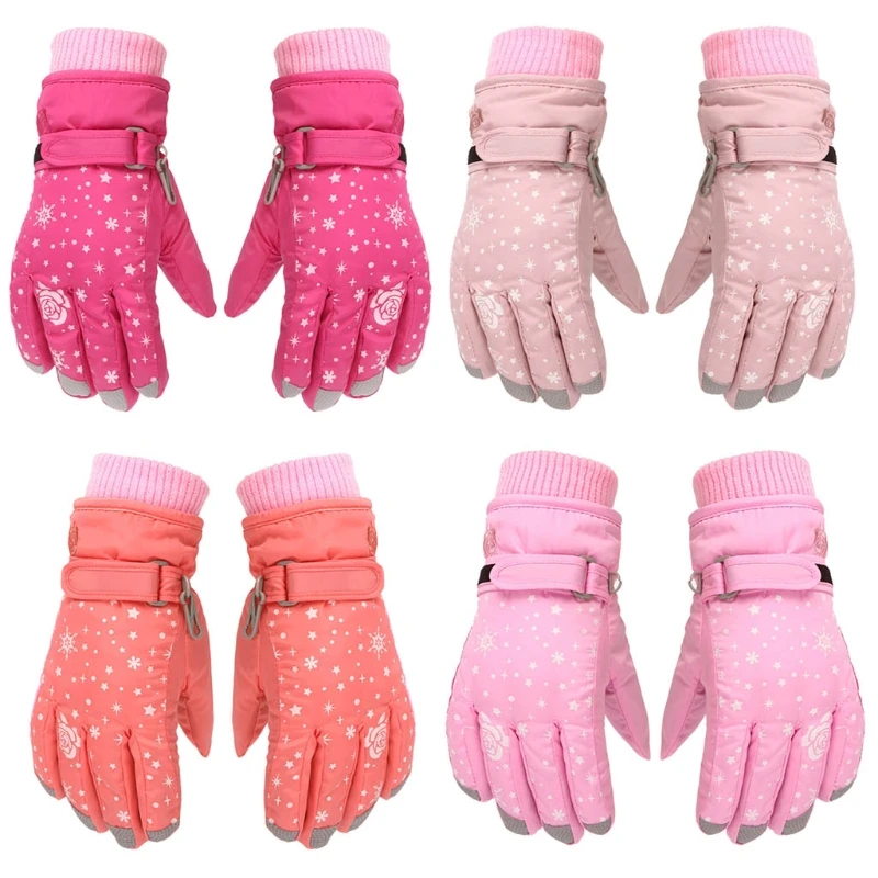 1 Pair Baby Girls Winter Thicken Warm Gloves Windproof Children Skiing Cycling Gloves for Kids Outdoor Sports Mittens thin sports gloves touch screen men and women outdoor cycling gloves equipment non slip breathable training fitness gloves