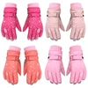1 Pair Baby Girls Winter Thicken Warm Gloves Windproof Children Skiing Cycling Gloves for Kids Outdoor Sports Mittens 1