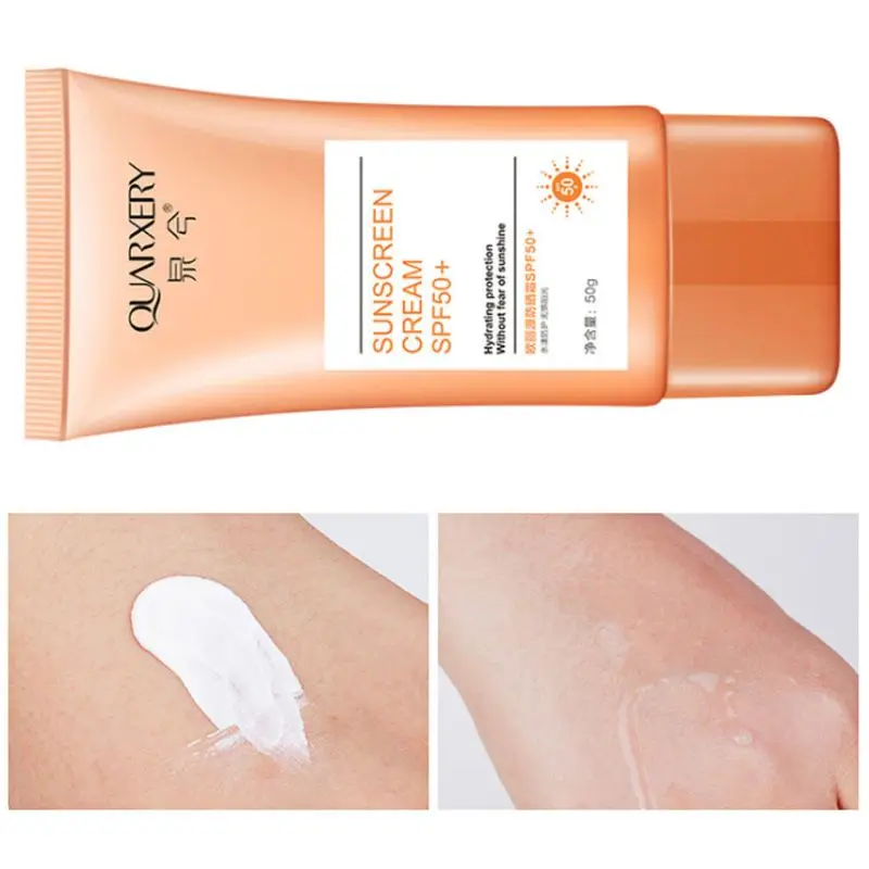 50g SPF50+ Sunscreen Cream Waterproof Face Repairing Summer Body Skin Care Sunblock Whitening UV Protection Moisturizing Lotion