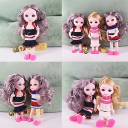Poupée articulée princesse Bjd 16cm, jouet pour enfants, maquillage, Adorable, yeux verts, vêtements, évaluation réelle, 13 