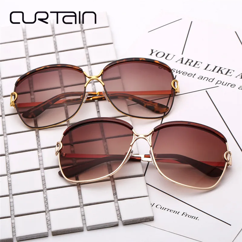 Занавес Lentes de Sol Mujer металлические солнцезащитные очки трендовые Солнцезащитные очки Модные женские классические солнцезащитные очки с большой оправой Lentes de Sol