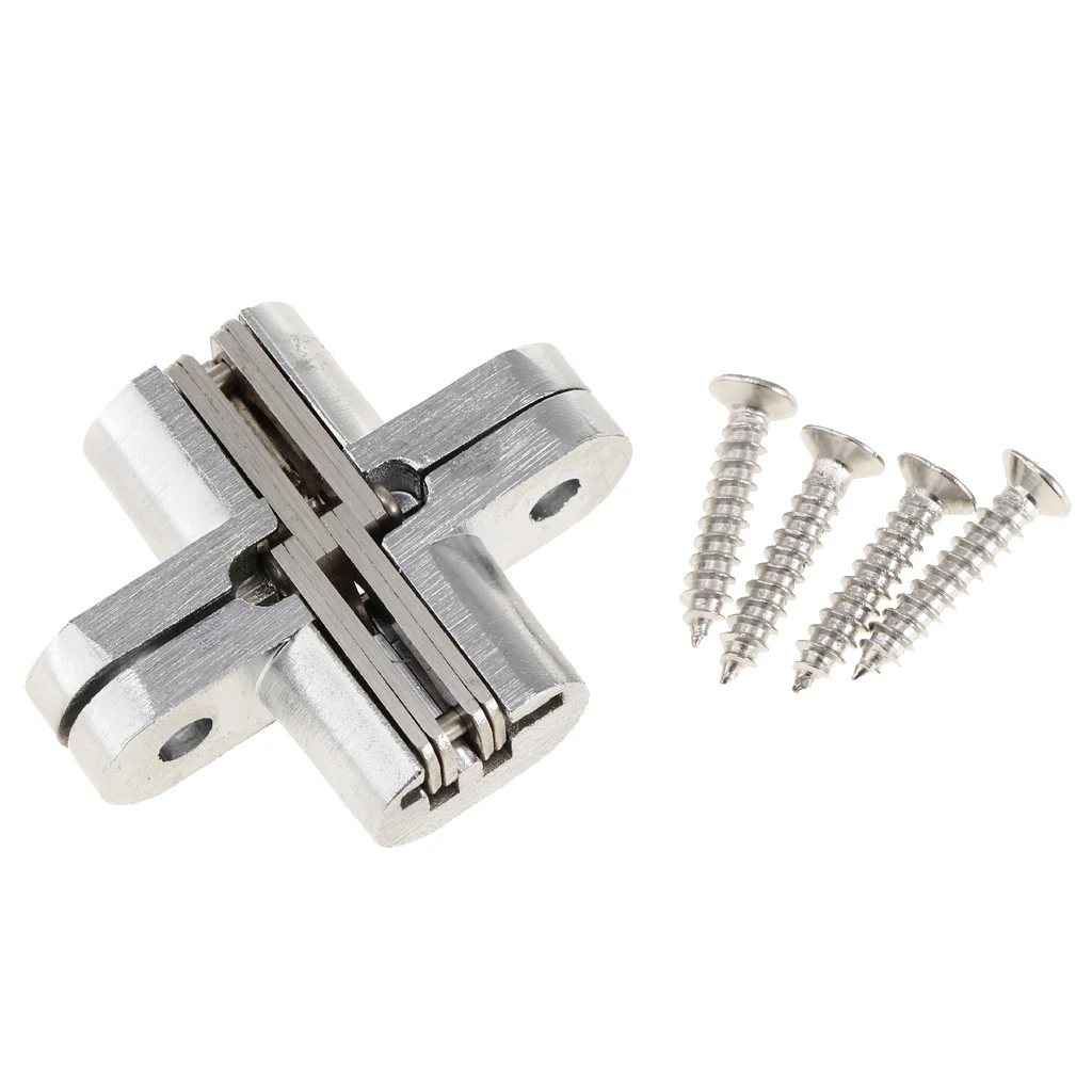 

Conceal Invisible Cross Hinges Hidden Worktop Foldable Door Furniture Hinges