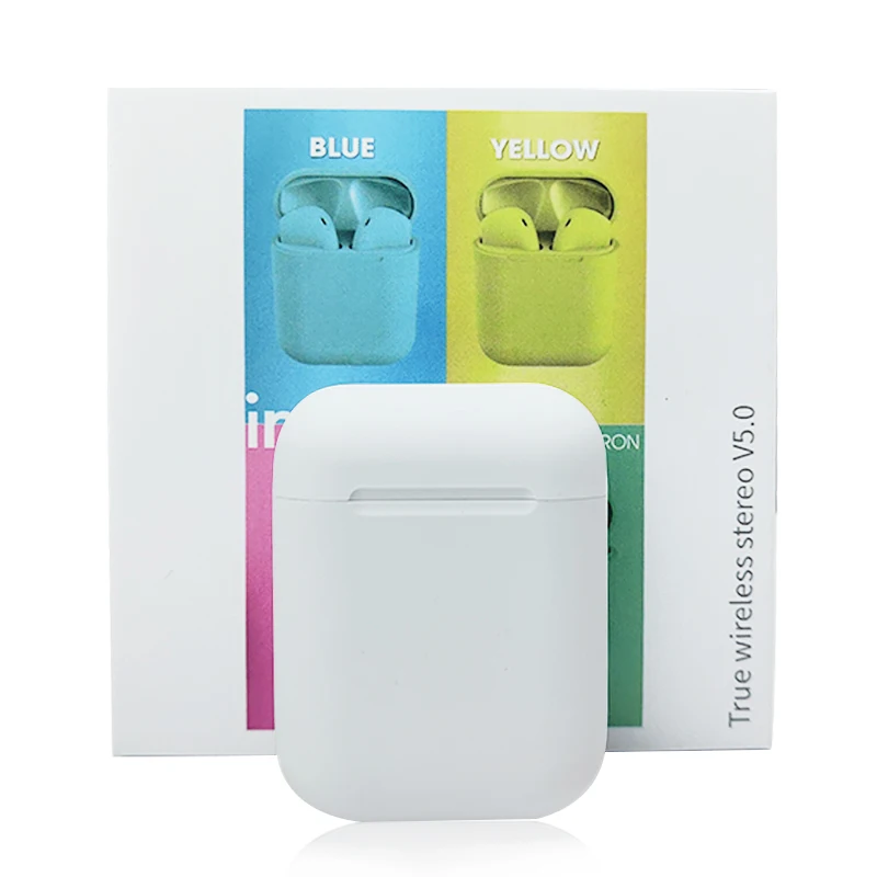 I11 i9s i7mini Tws Беспроводная bluetooth-гарнитура HD стерео V5.0 беспроводная гарнитура в уши с зарядной подставкой для всех смартфонов - Цвет: Macaron-White