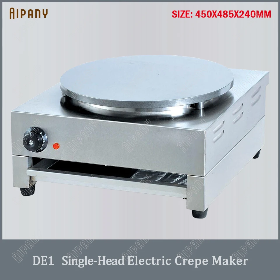 

DE1/DE2 electric crepe maker single/double head non-stick crepe cooking pan steak pancake baking machine crepe pan grill griddle