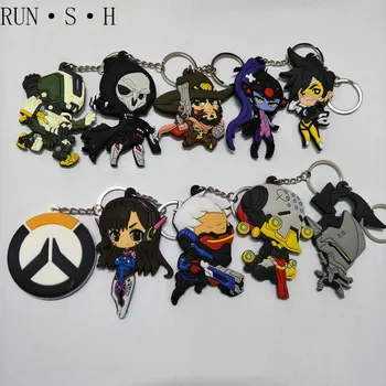 

Hot Models Cartoon Warcraft Overwatch PVC Texture Soft Glue Keychain Pendant Creative Gift Advanced, Hardware Keychain Toy
