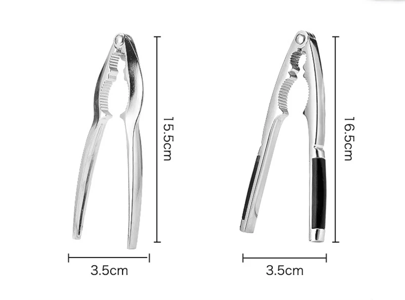Wonderlife Aluminum Nutcracker with Four Nips Clamps Kitchen Tool Multi-Functional Nut Cracker Sheller Walnut Cracker