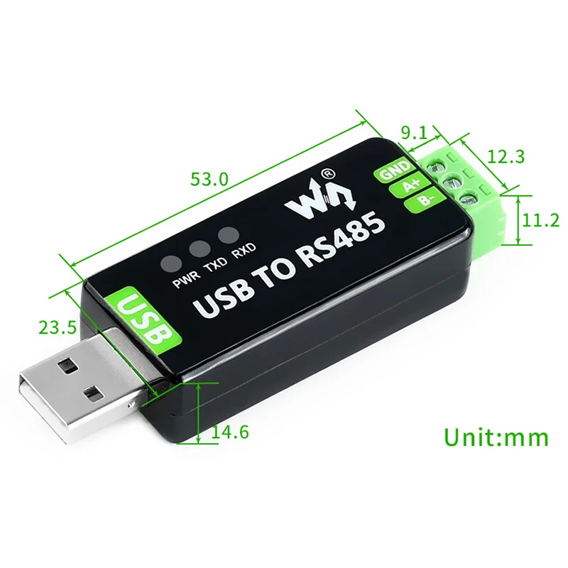 Industrial USB to RS485 Converter Onboard Original FT232RL SP485EEN TVS for Mac Linux Windows