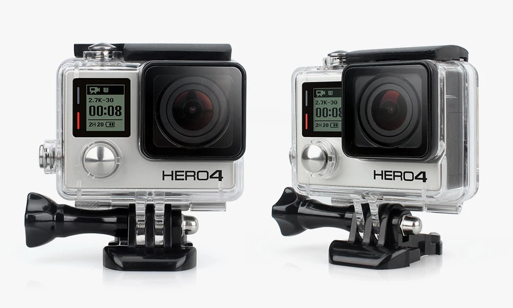 Водонепроницаемый чехол Vamson для Go Pro Hero 4 3+ черный для камеры Gopro Аксессуар для серфинга дайвинга кронштейн защитный корпус VP605